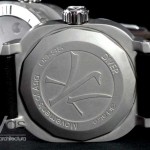 AG DIver Big Crown view of caseback with deep engraving